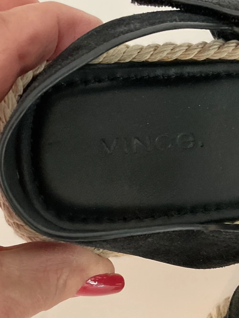 VINCE Eliana Women's Espadrille Strappy Sandals in Black Suede Size 9.5